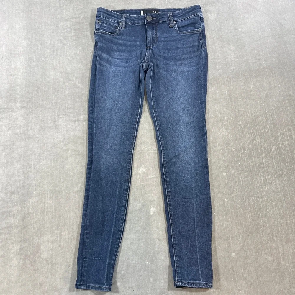 Kut From The‎ Kloth Donna Womens 6 Skinny Jeans Dark Wash Denim Comfort Stretch